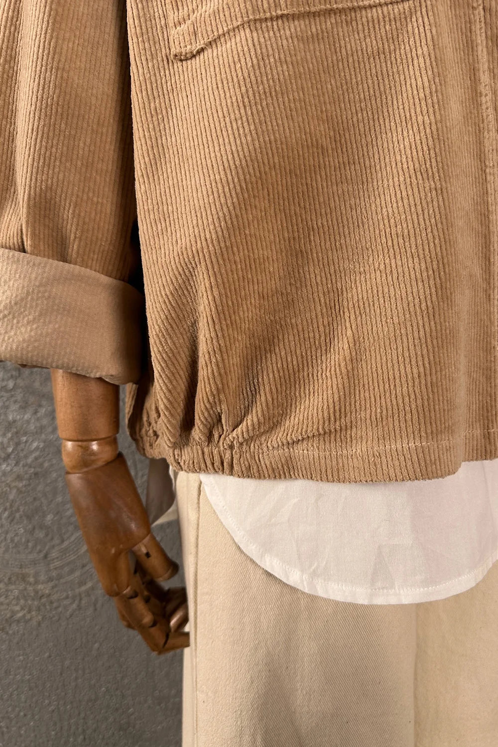 Fitilli Kadife Oversize Ceket