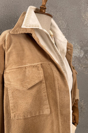 Fitilli Kadife Oversize Ceket
