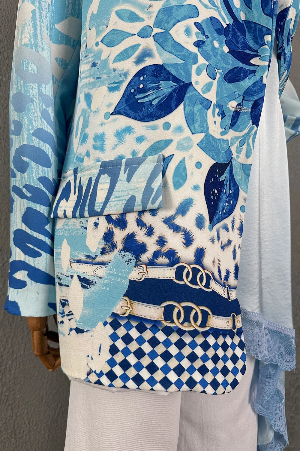 Çiçek Desenli Blazer Ceket