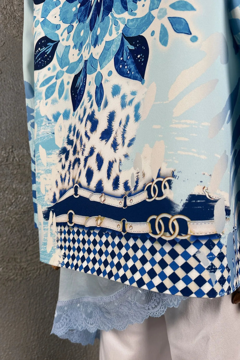 Çiçek Desenli Blazer Ceket