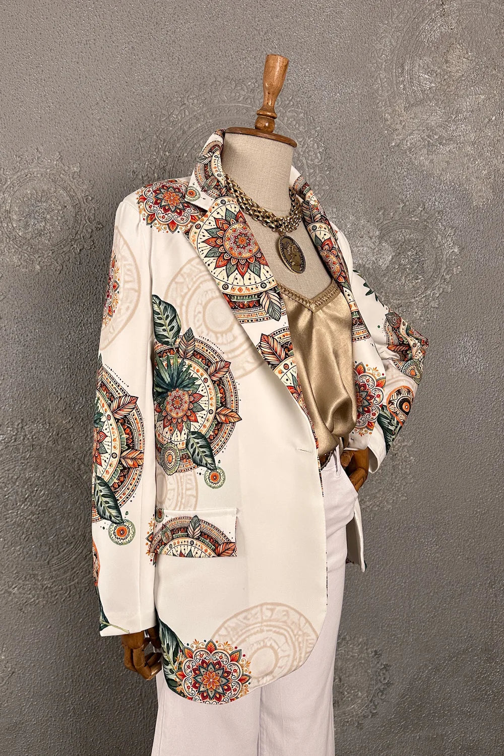 Zürafa Desenli Blazer Ceket