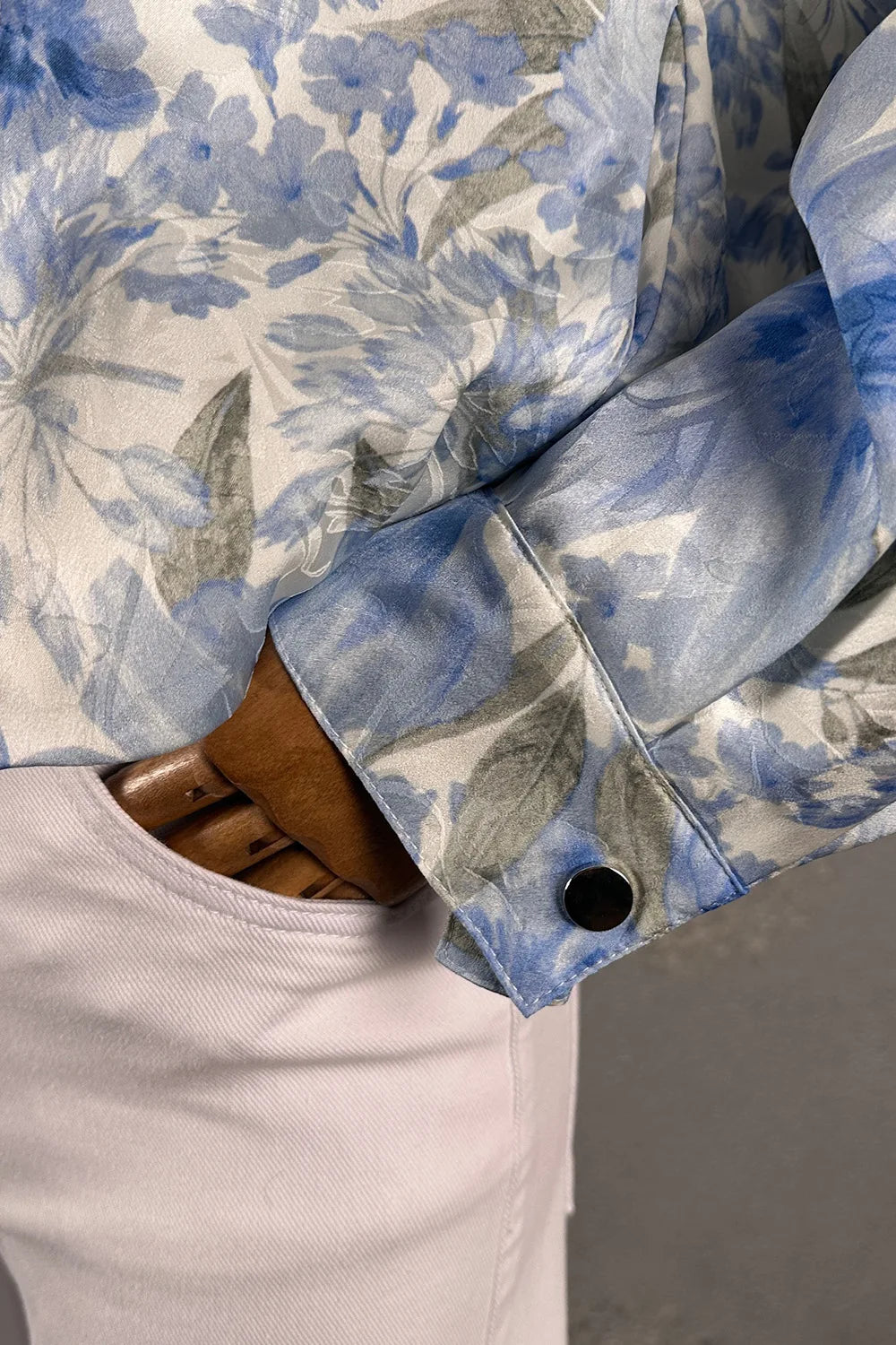 Çiçek Desenli Crop Ceket