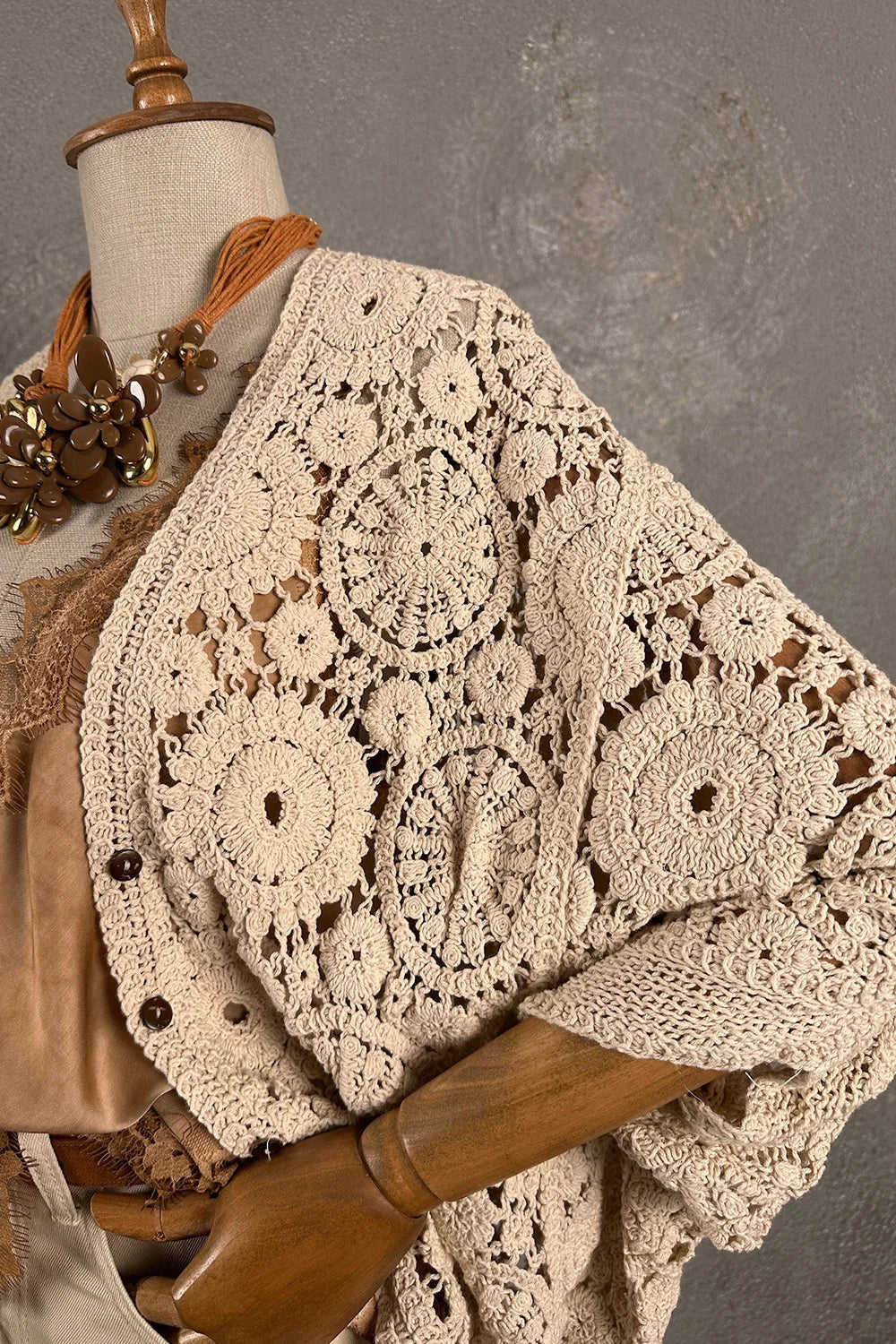 Reglan Kollu Kroşe Hırka
