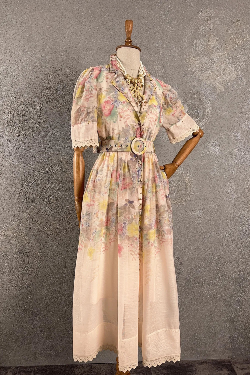 Floral Desenli Romantik Elbise