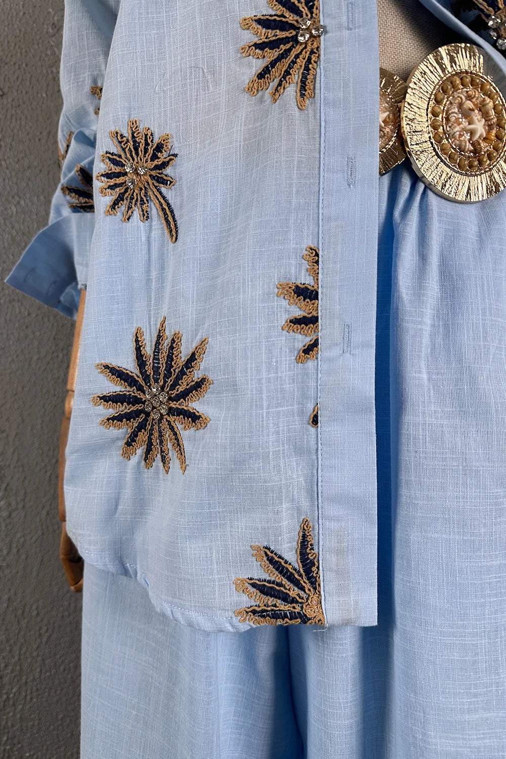Nakışlı Oversize Pantolon Takım