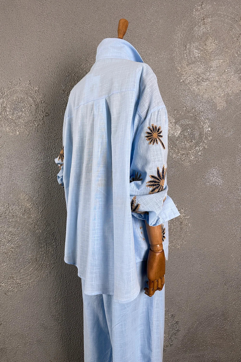 Nakışlı Oversize Pantolon Takım