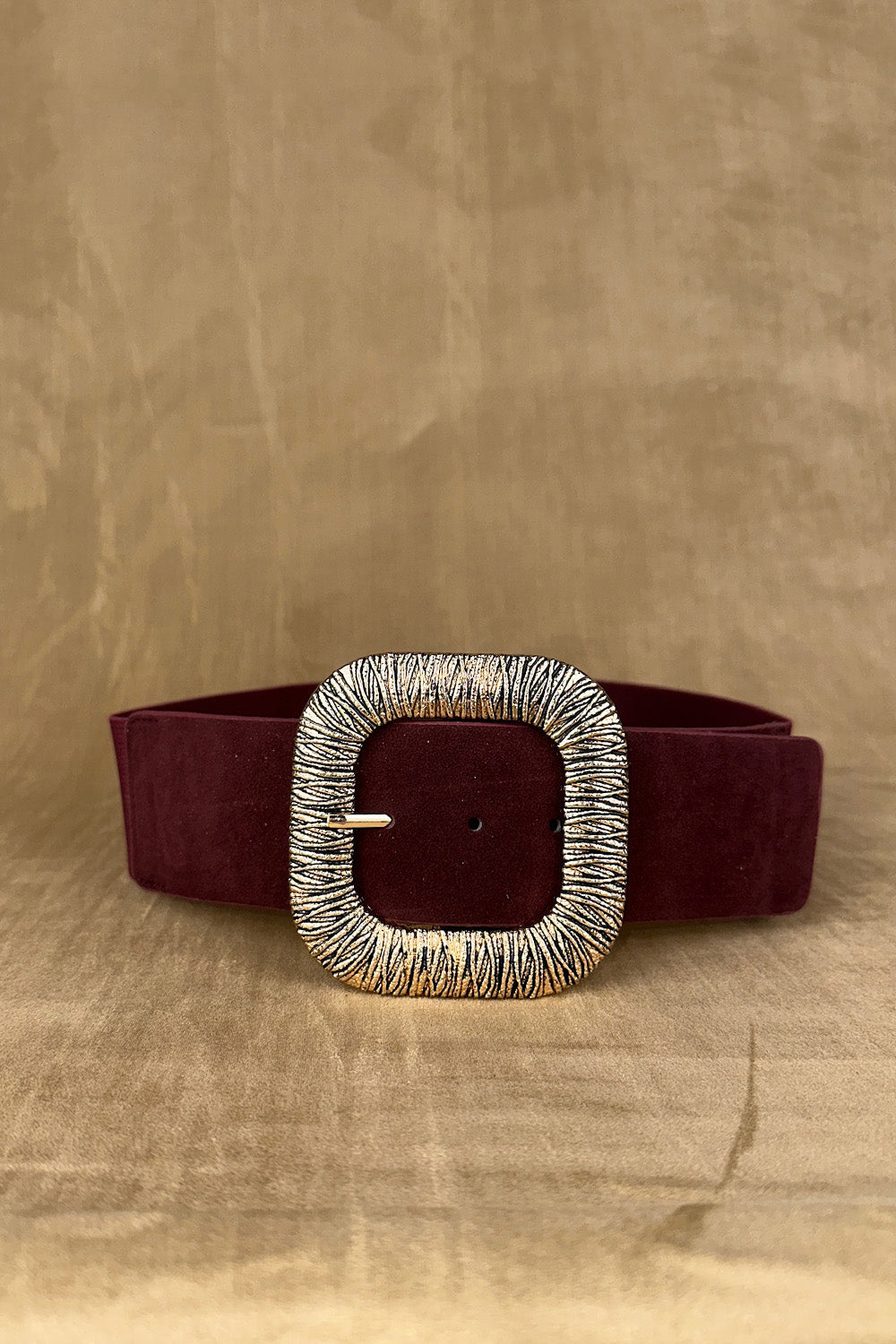 Desenli Tokalı Geniş Elastik Kemer