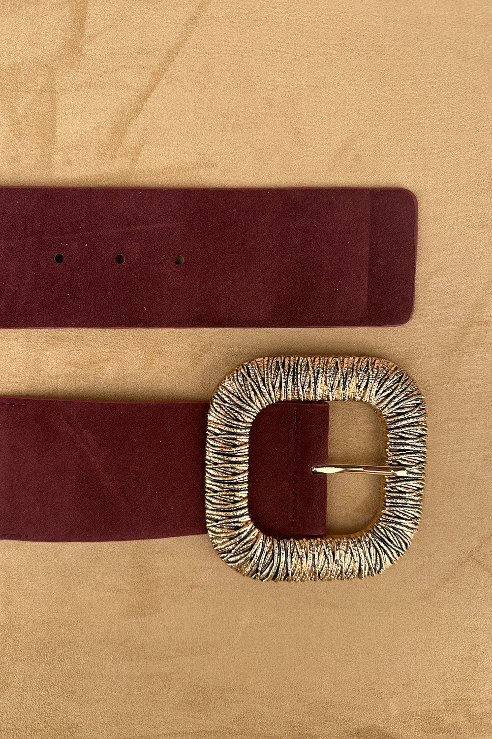 Desenli Tokalı Geniş Elastik Kemer