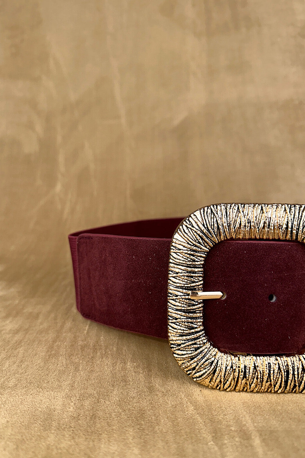 Desenli Tokalı Geniş Elastik Kemer