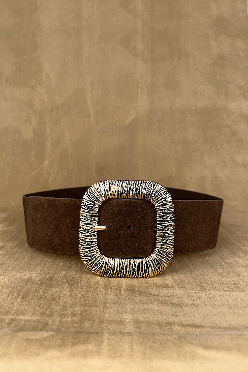 Desenli Tokalı Geniş Elastik Kemer