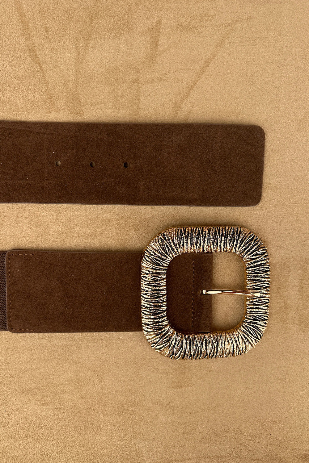 Desenli Tokalı Geniş Elastik Kemer