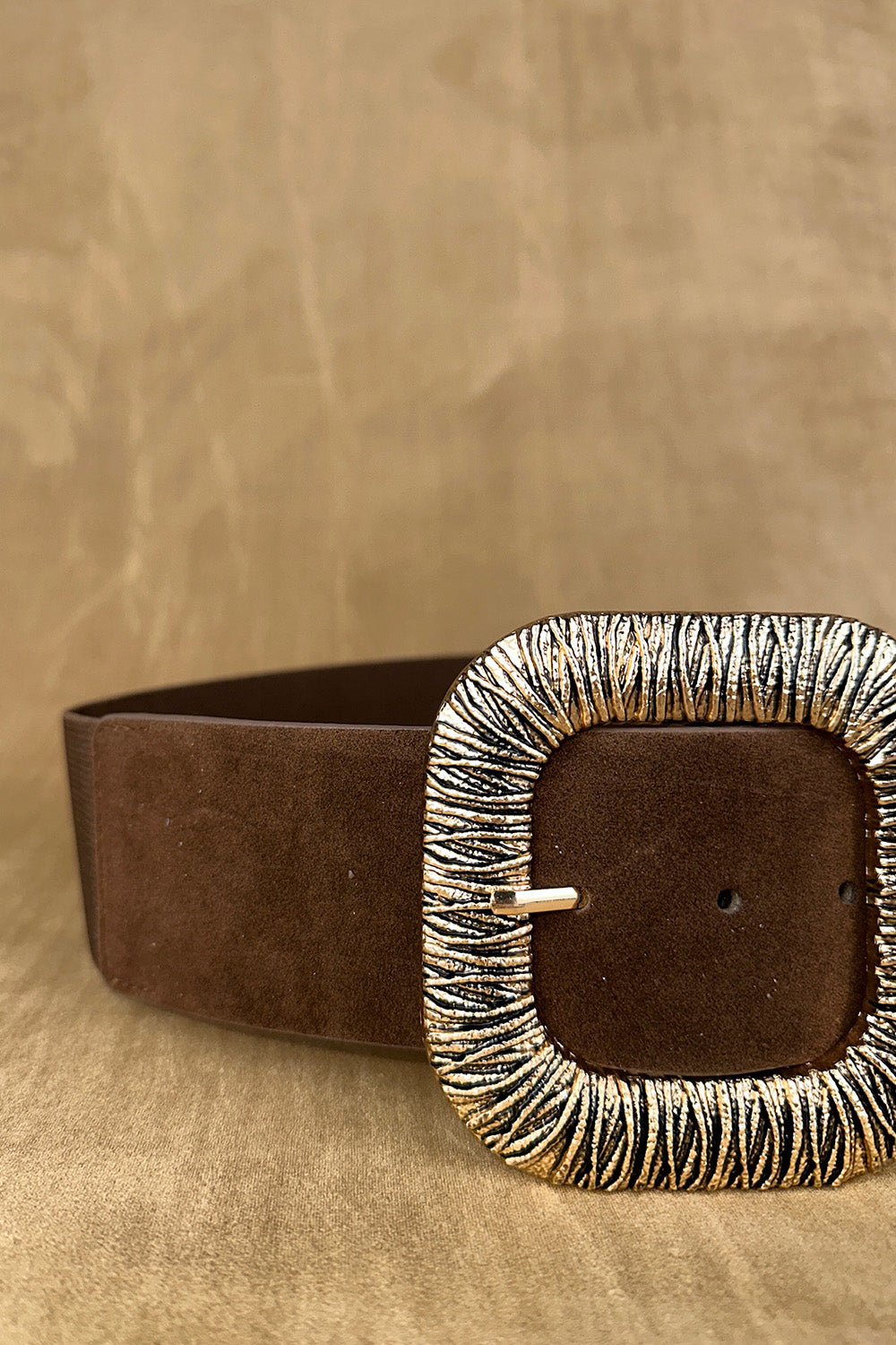 Desenli Tokalı Geniş Elastik Kemer