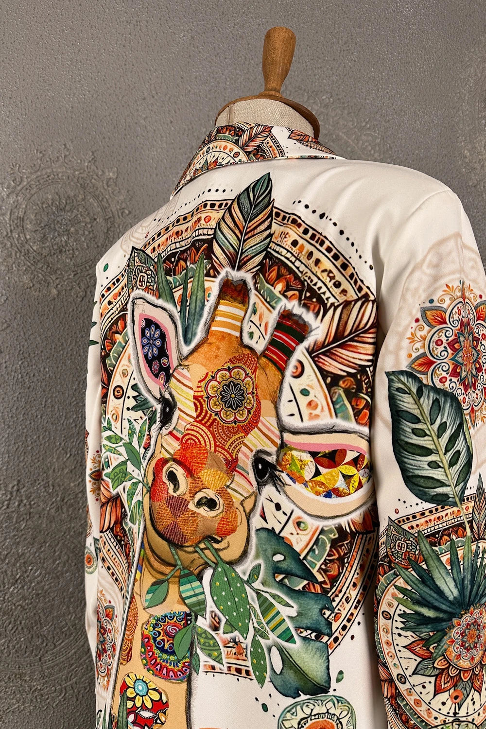 Zürafa Desenli Blazer Ceket