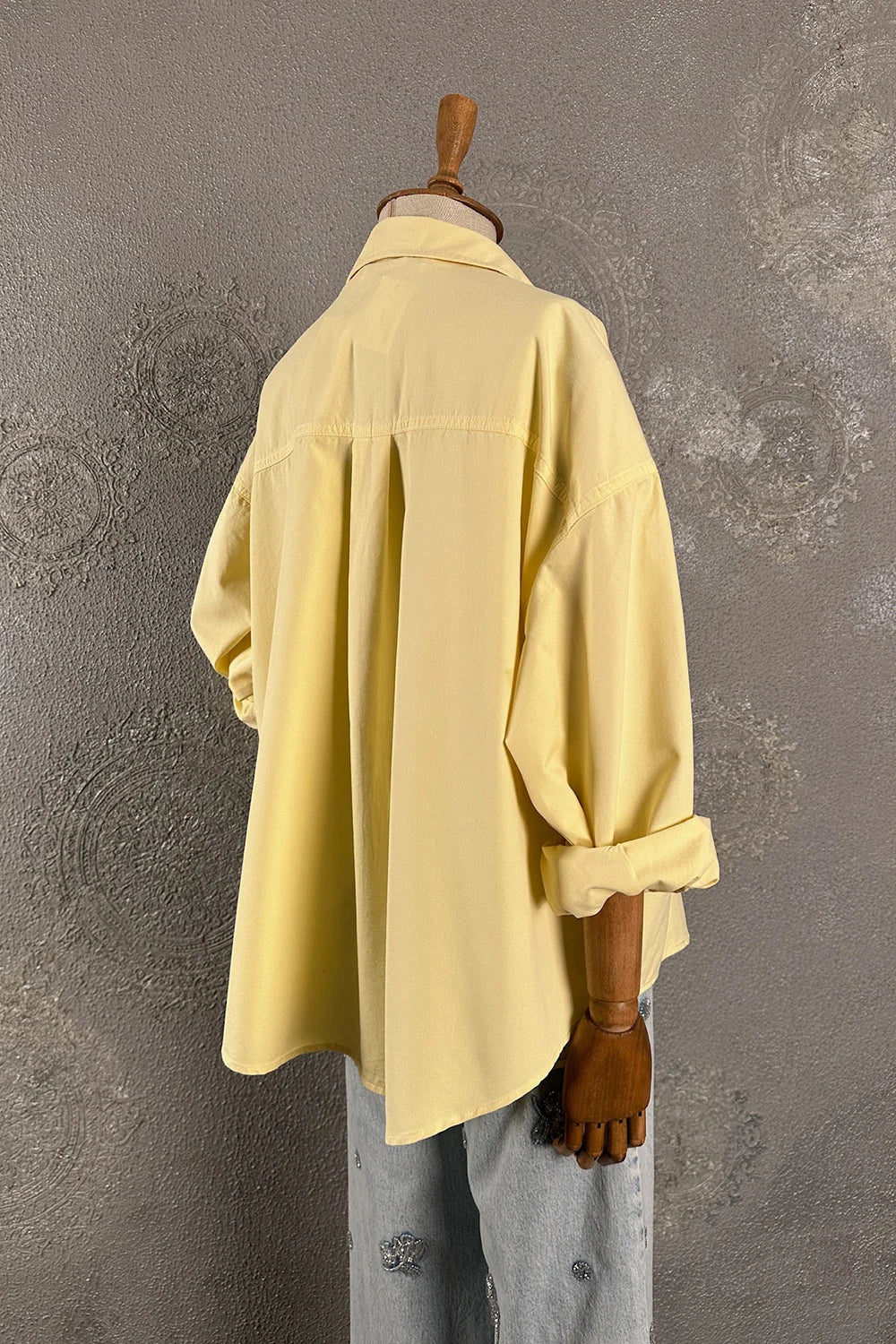 Cep Detaylı Oversize Gömlek