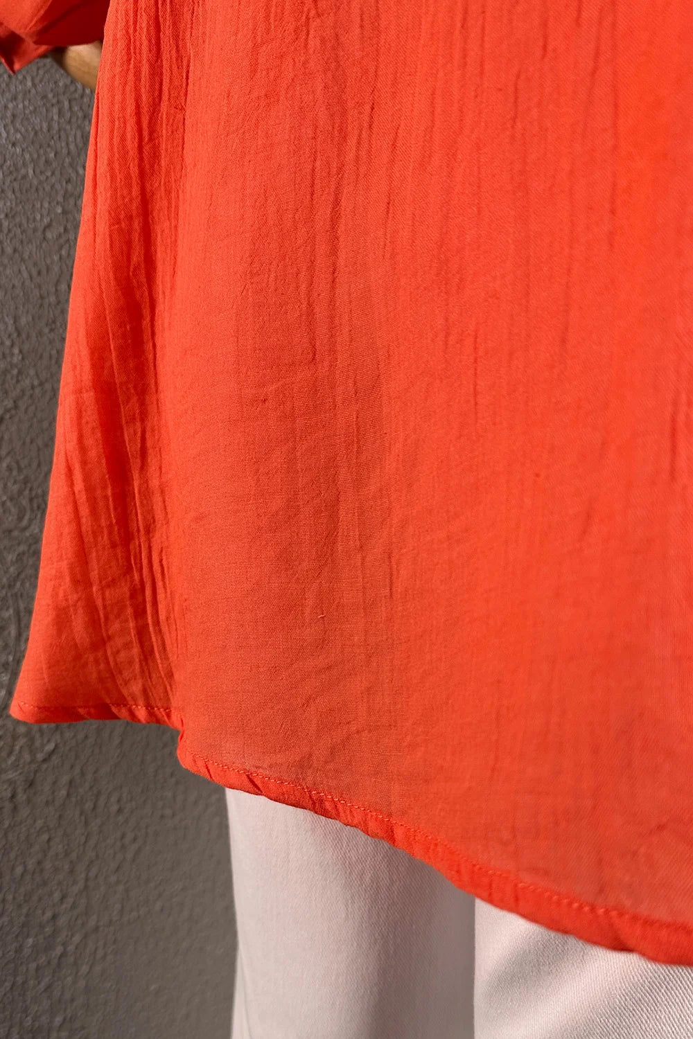 Keten Karışımı Oversize Gömlek