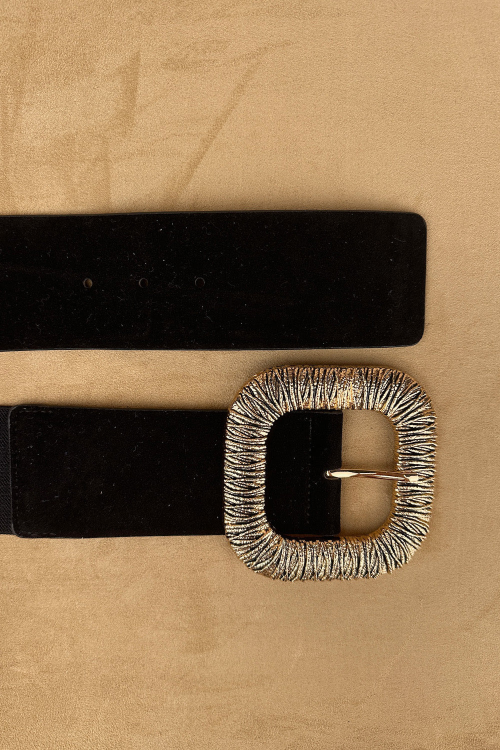 Desenli Tokalı Geniş Elastik Kemer