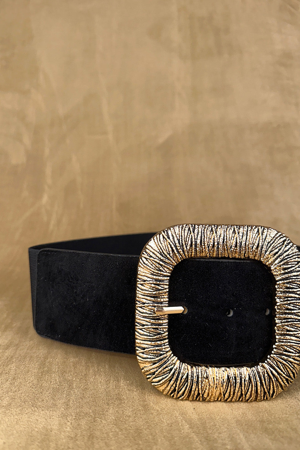 Desenli Tokalı Geniş Elastik Kemer