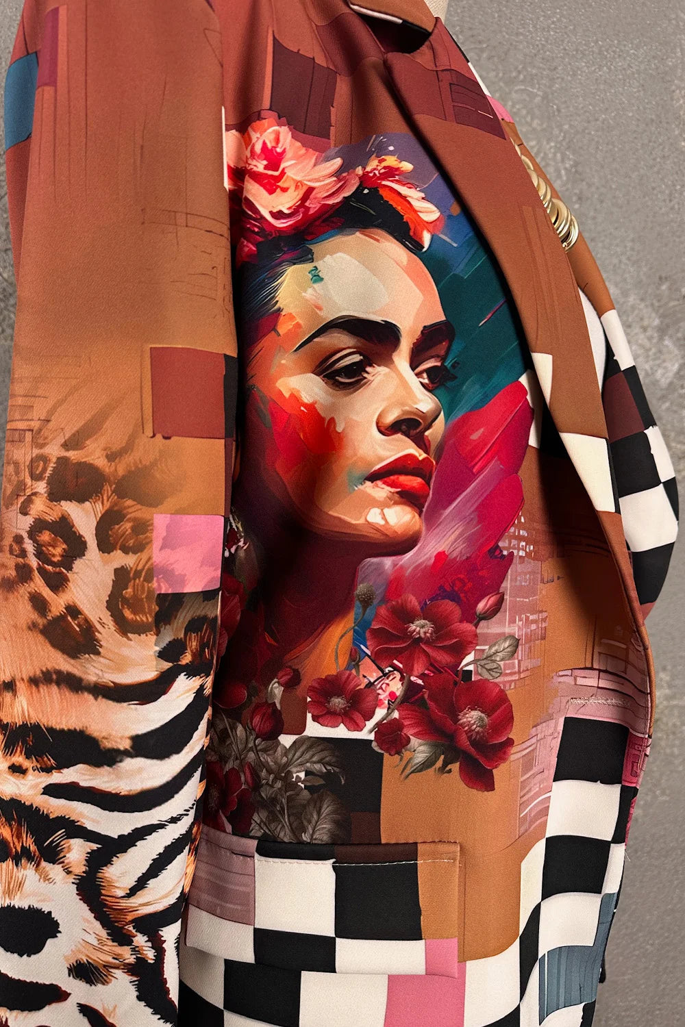 Desenli Blazer Ceket