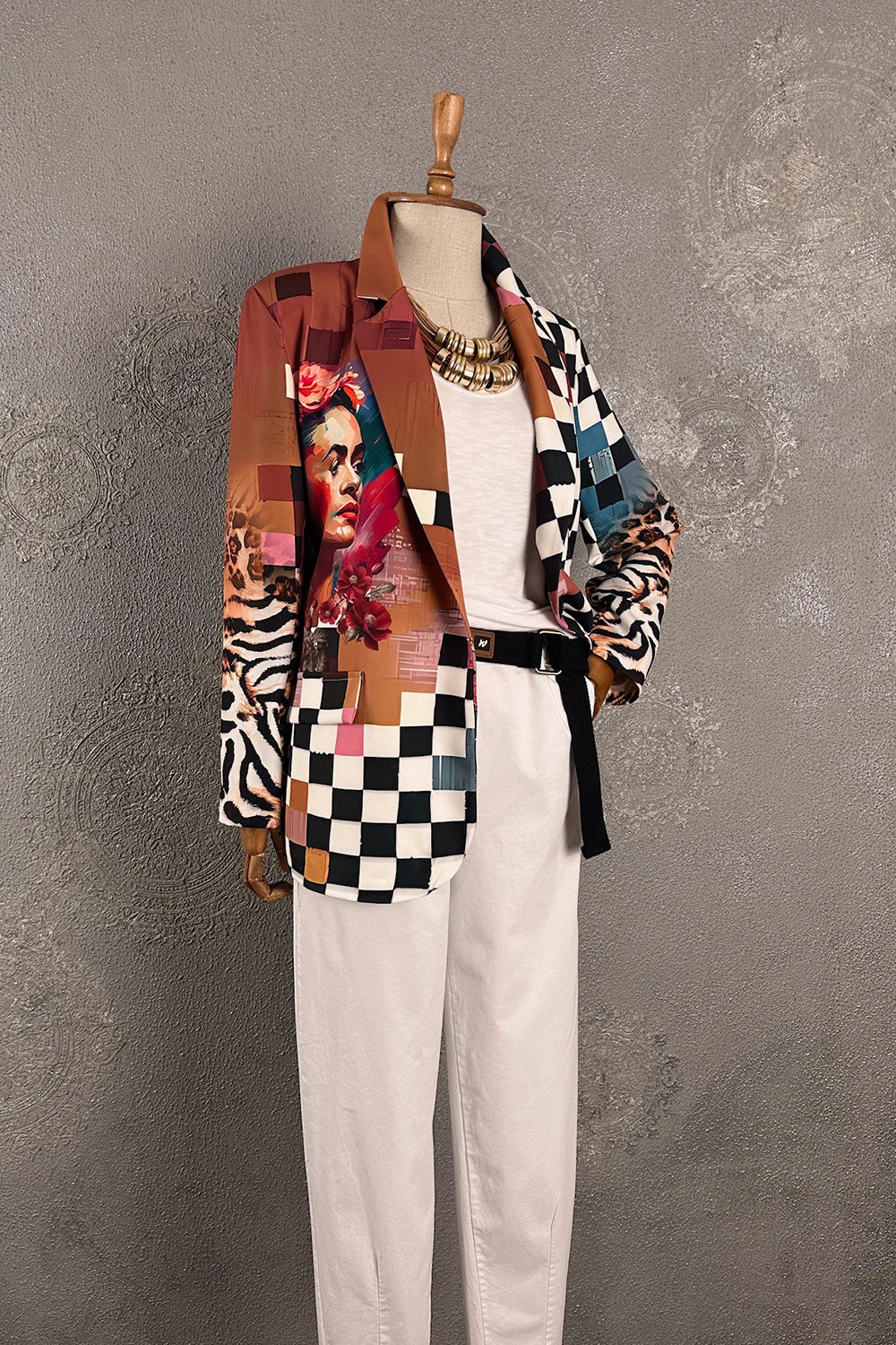 Desenli Blazer Ceket