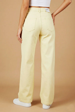 Sarı Straight Jean