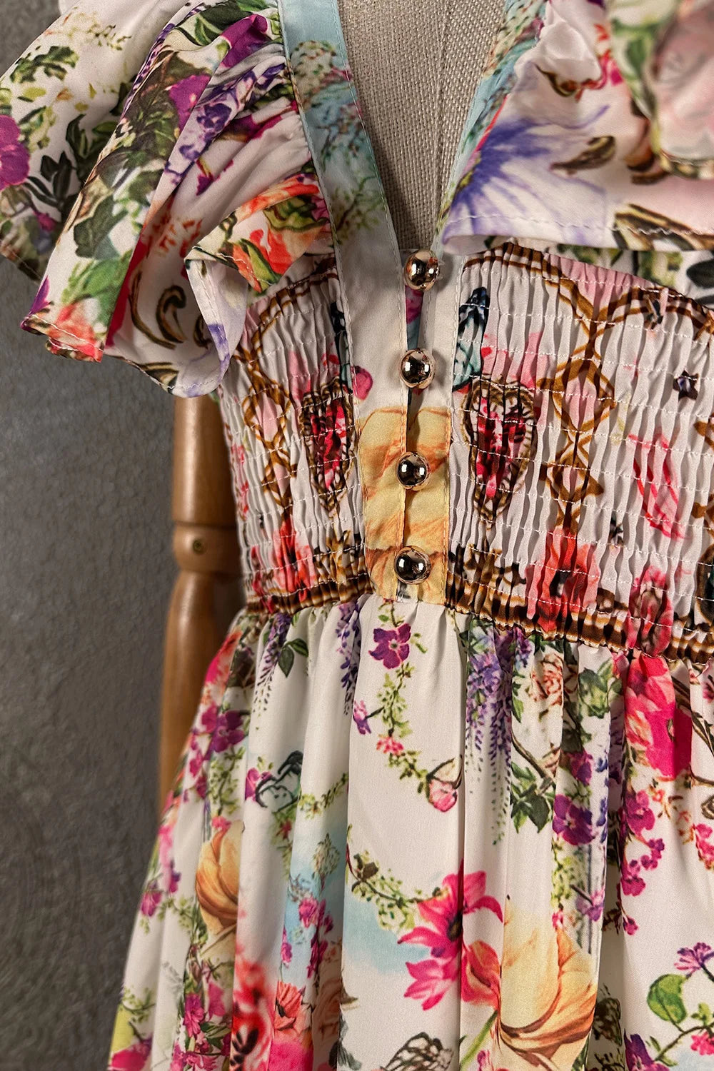 Floral Desenli Romantik Elbise