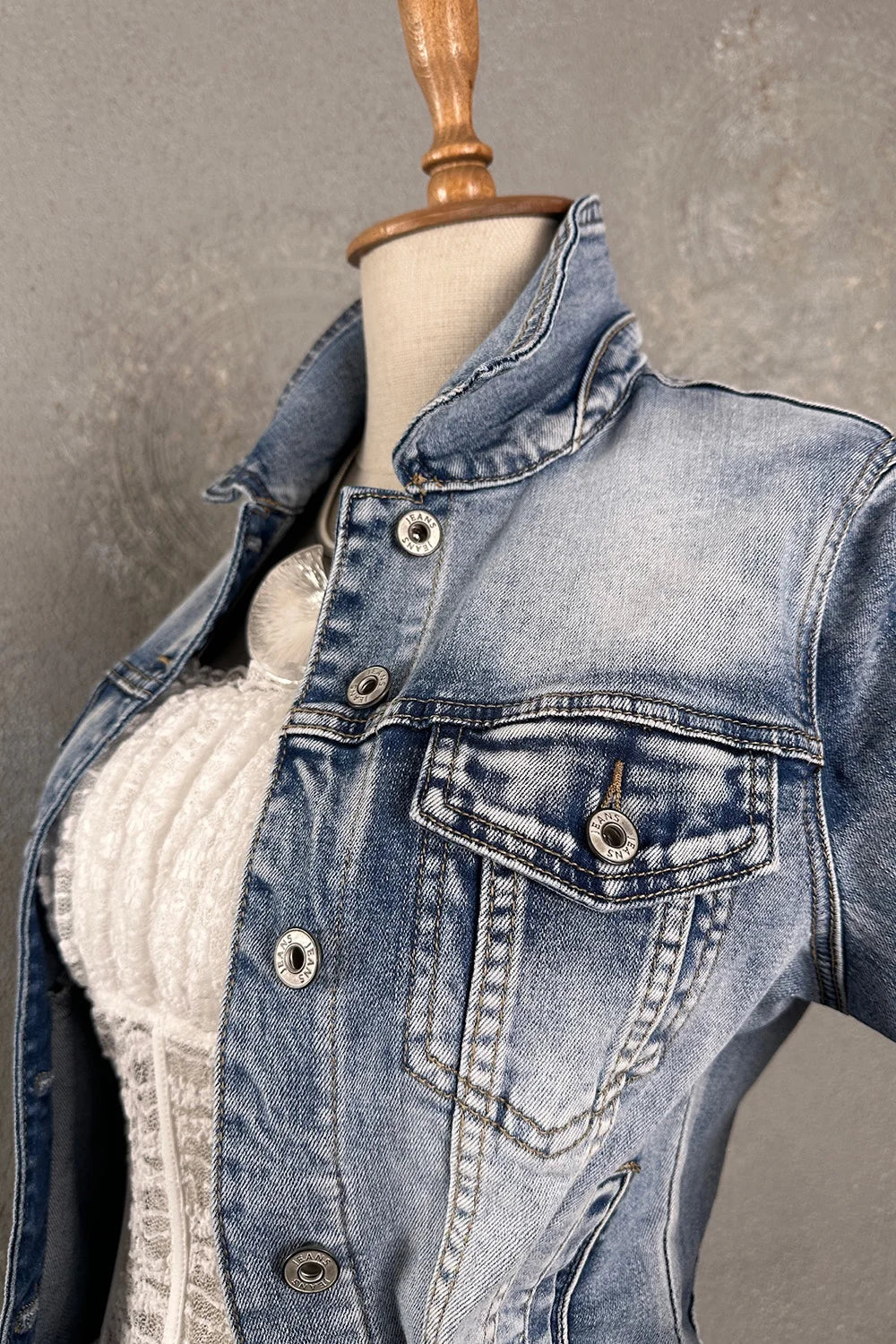 Yıldızlı Denim Ceket
