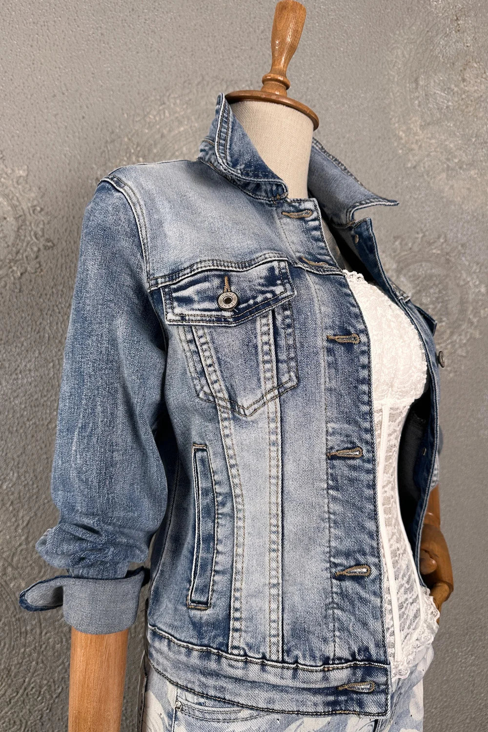 Yıldızlı Denim Ceket