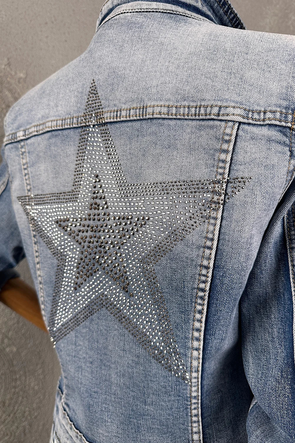 Yıldızlı Denim Ceket
