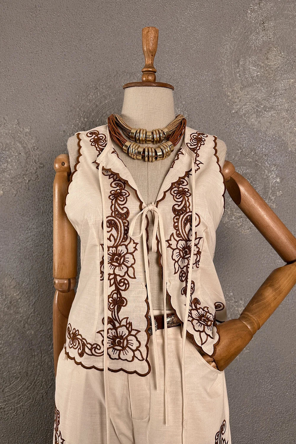 Nakışlı Pantolon Takım