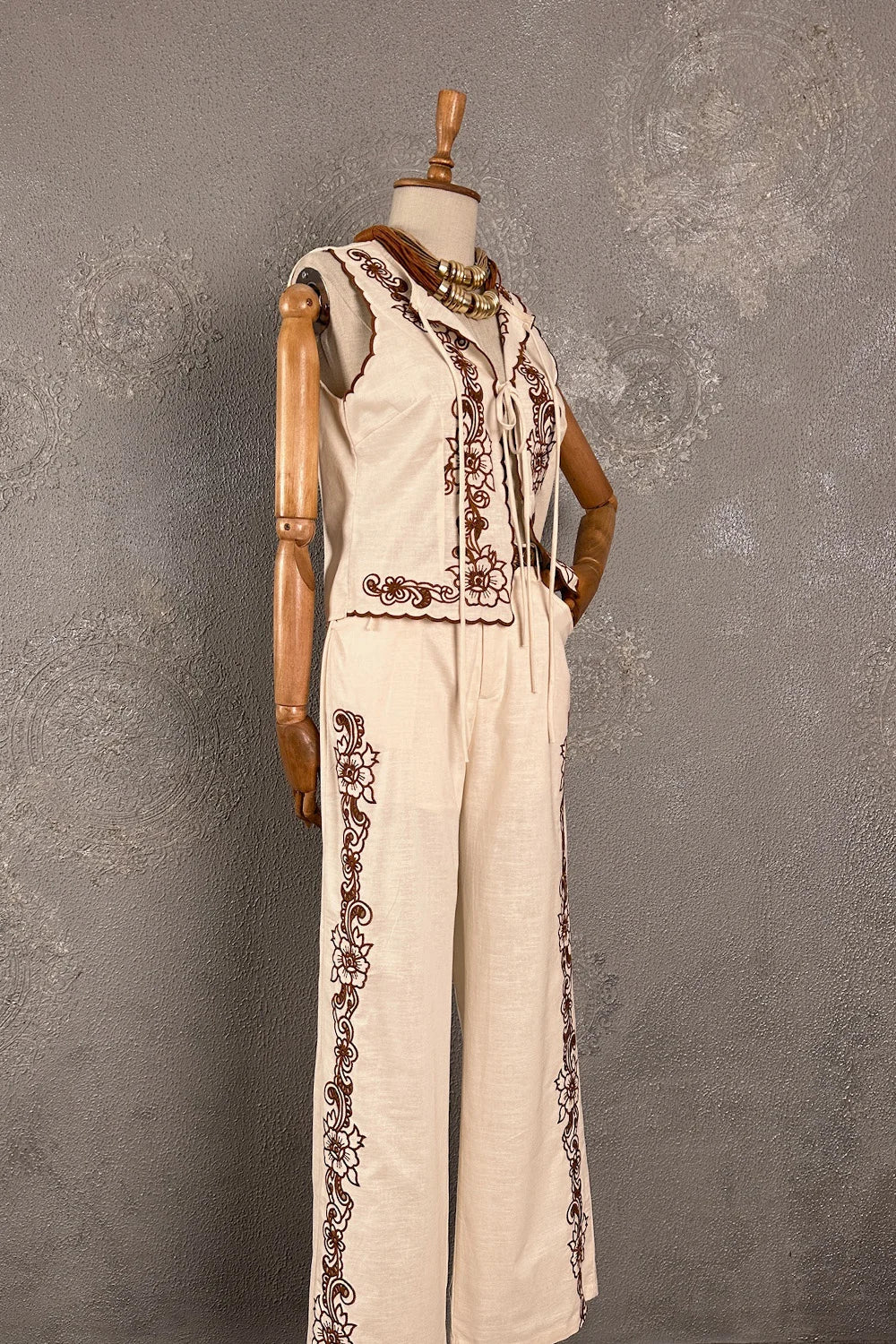 Nakışlı Pantolon Takım