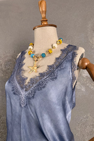 Dantelli Saten Bluz