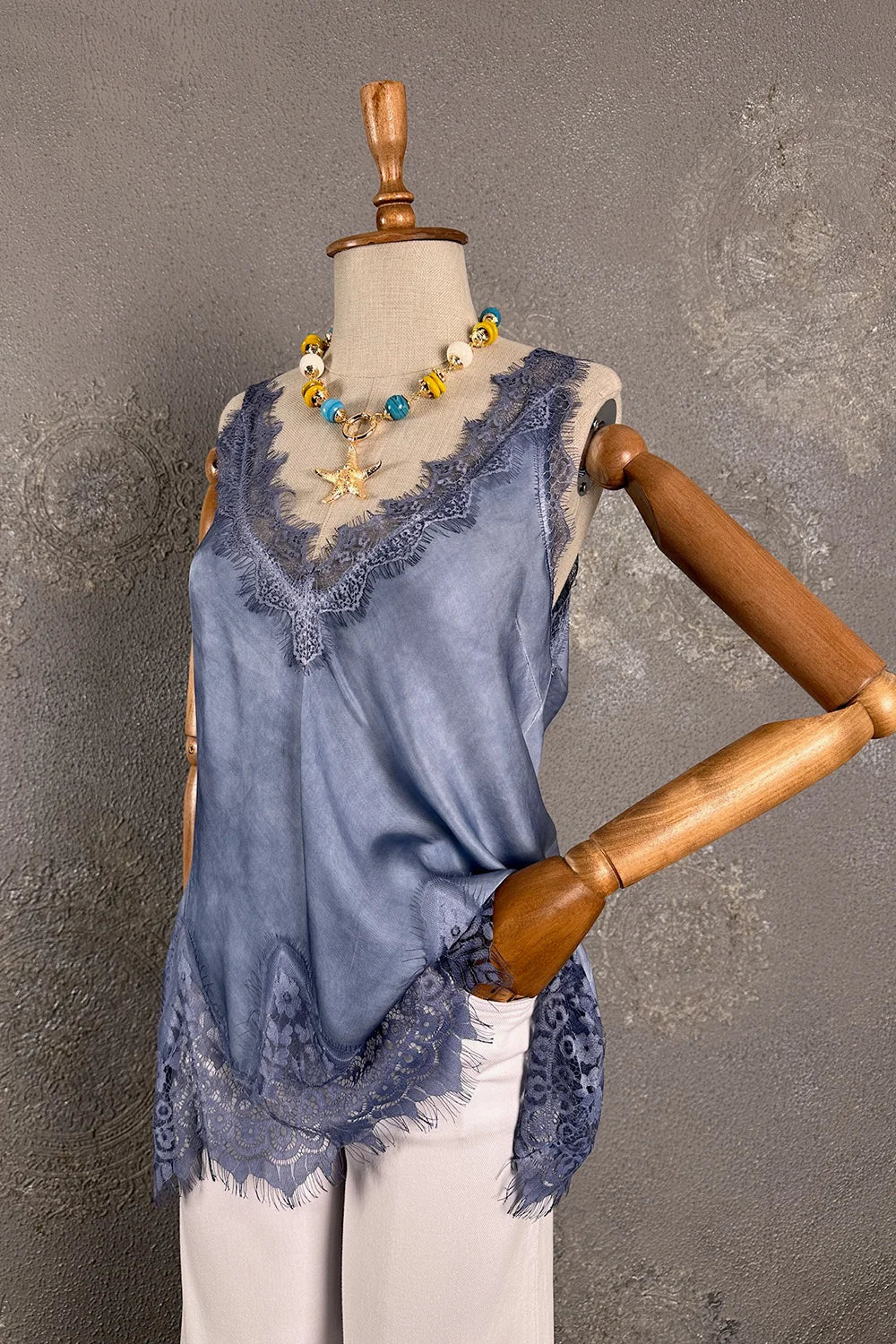 Dantelli Saten Bluz