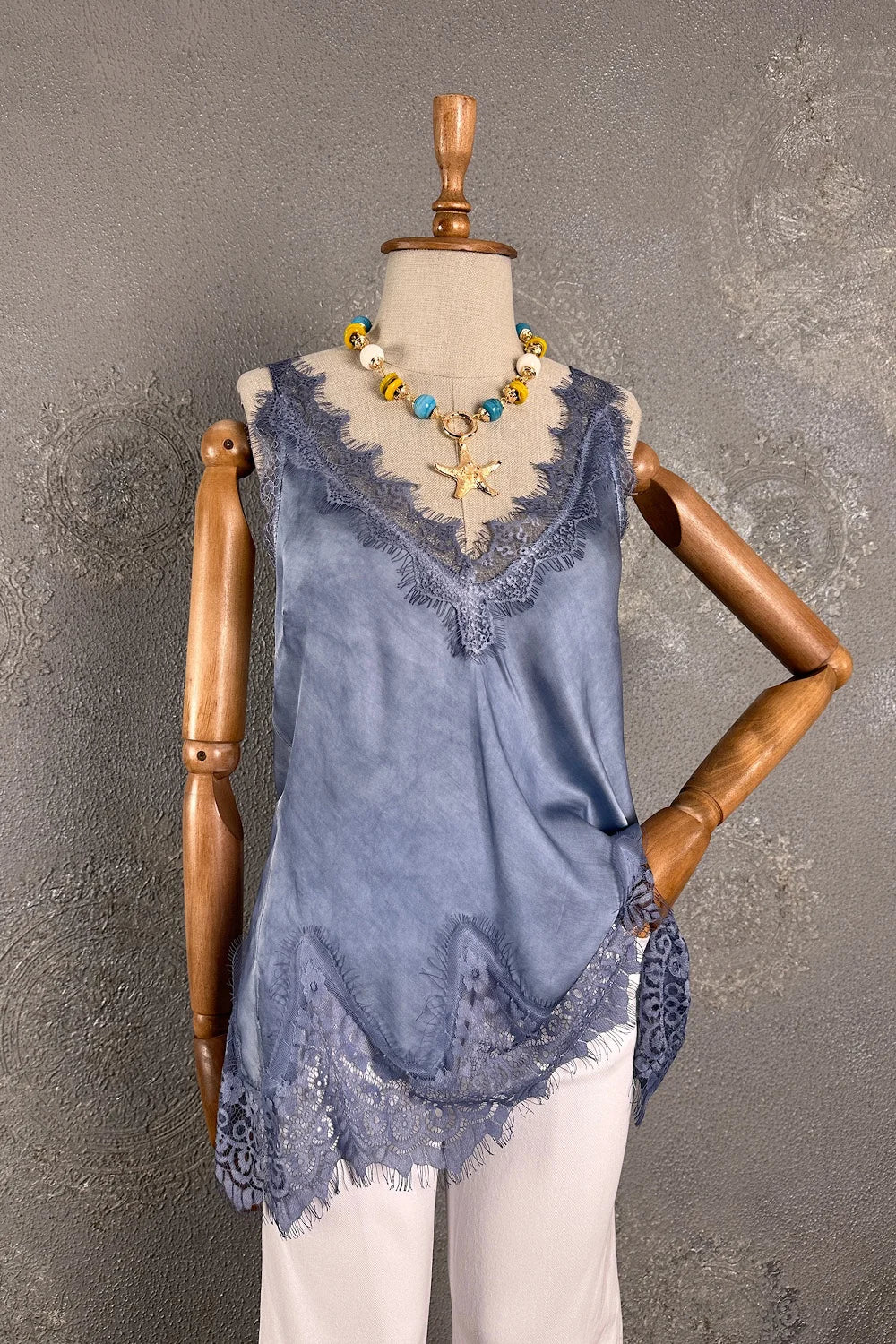 Dantelli Saten Bluz