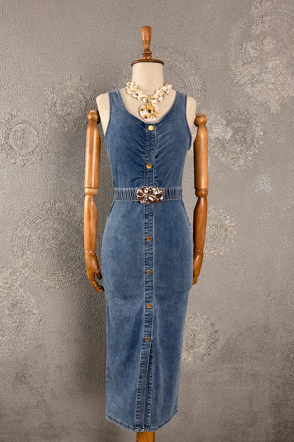 Uzun Denim Elbise
