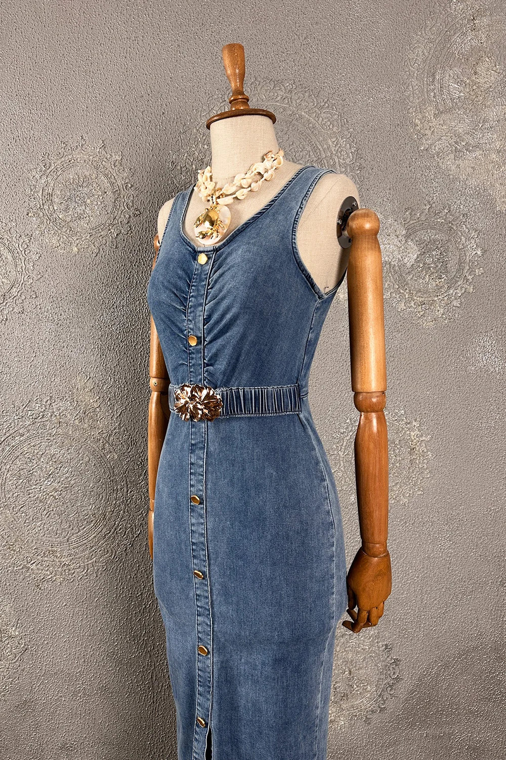 Uzun Denim Elbise