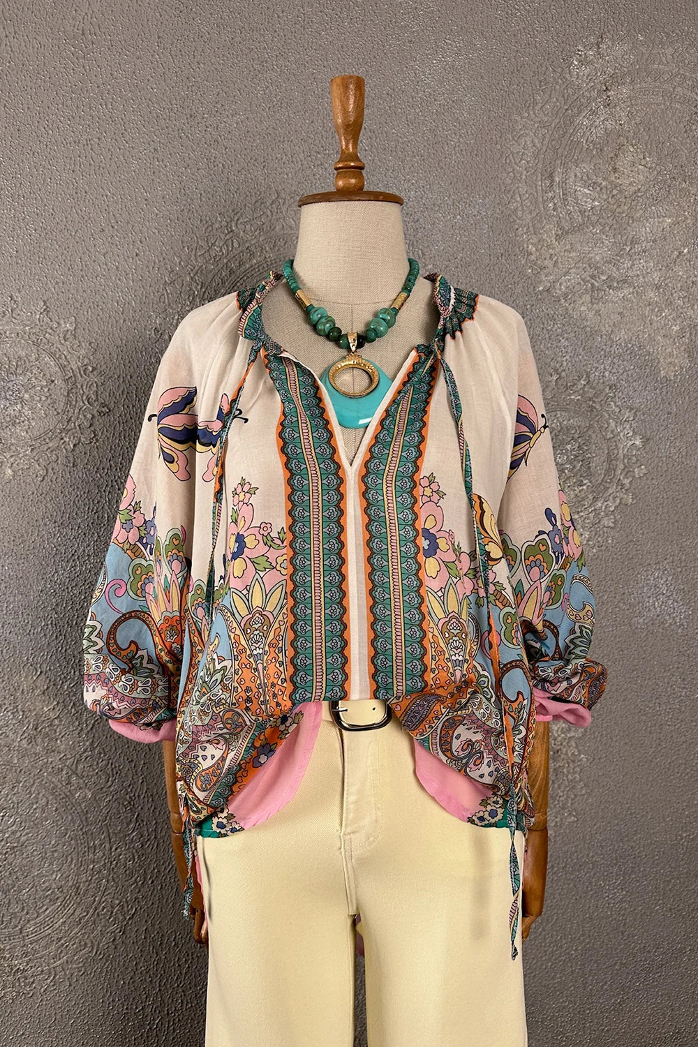 Desenli Oversize Bluz