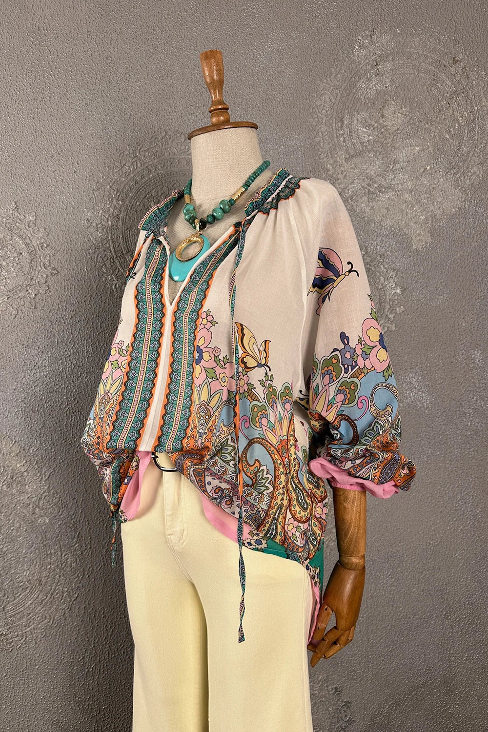 Desenli Oversize Bluz