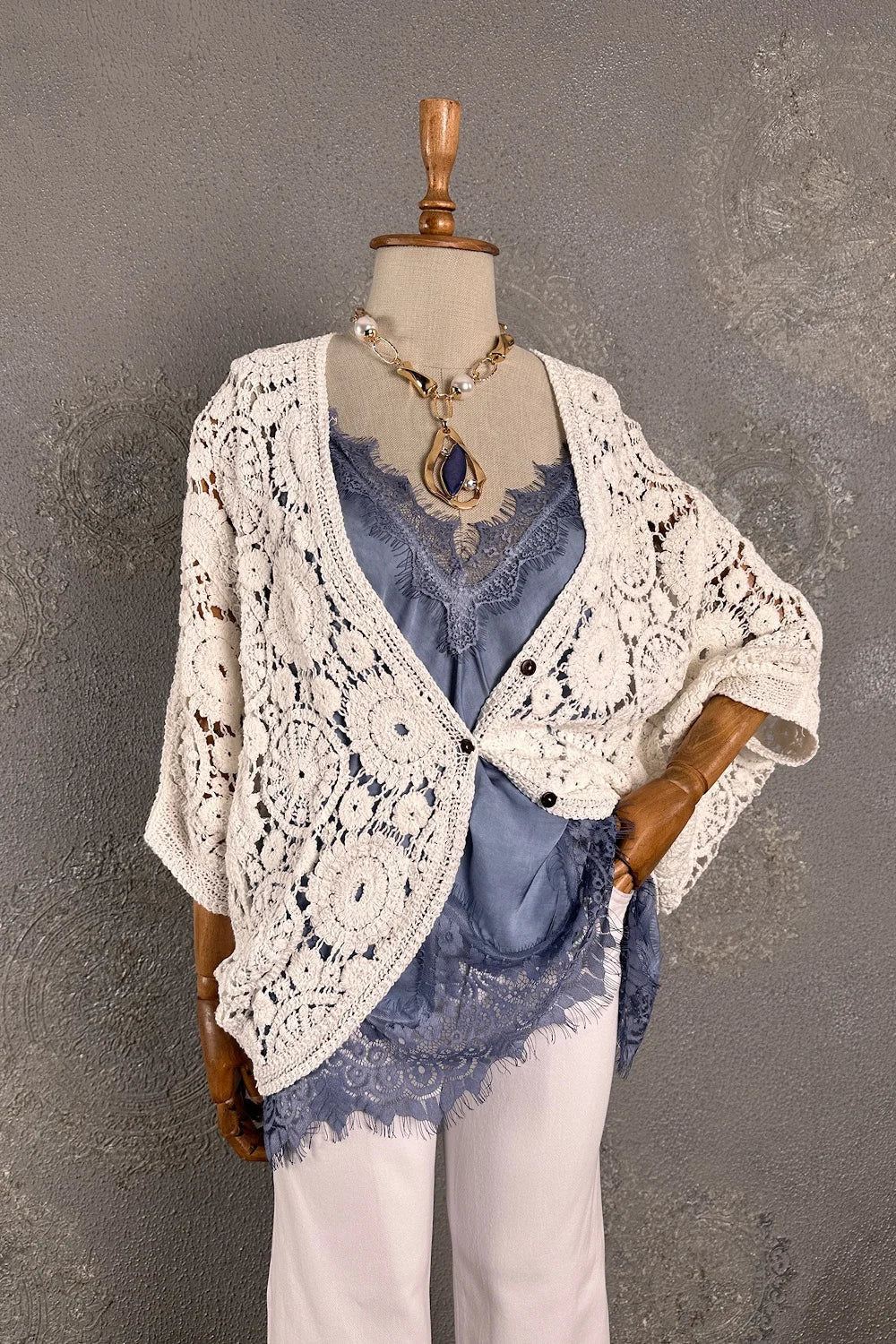 Reglan Kollu Kroşe Hırka