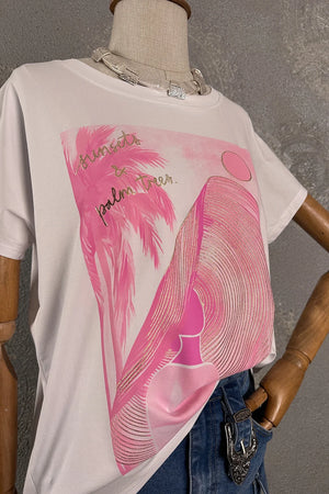 Simli Baskılı T-shirt