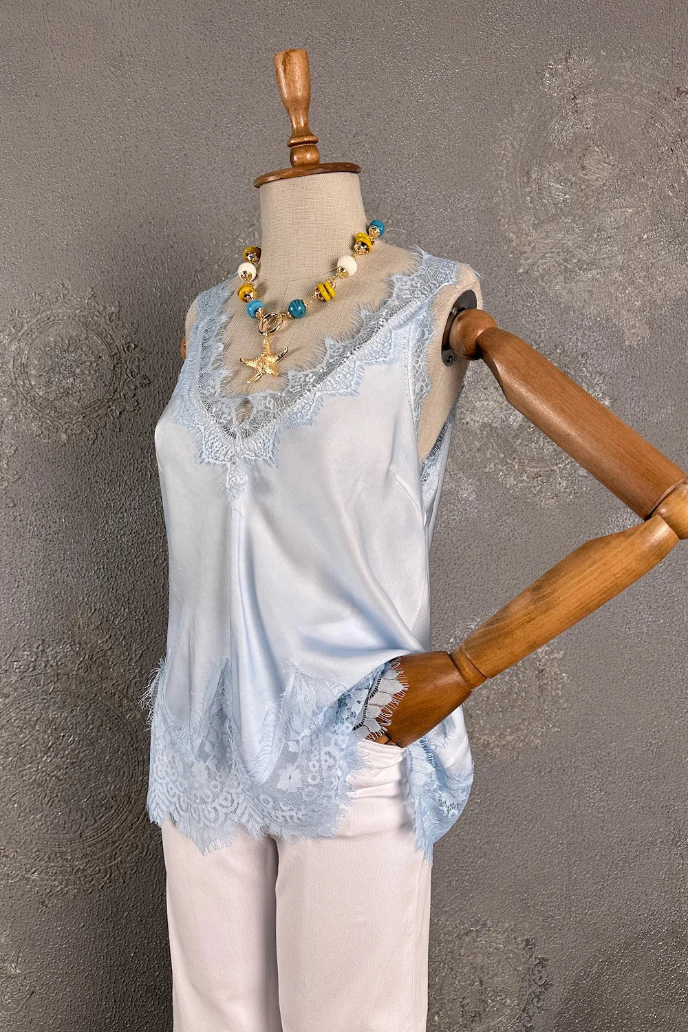 Dantelli Saten Bluz