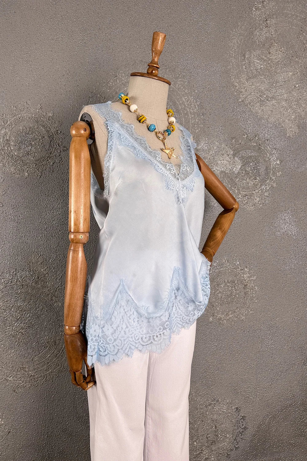Dantelli Saten Bluz