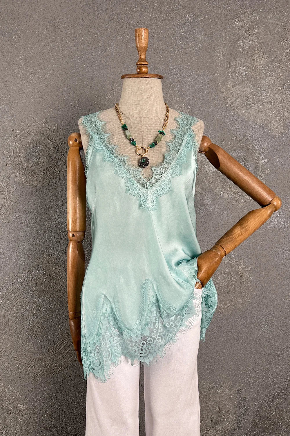 Dantelli Saten Bluz