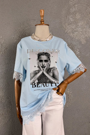 Dantel Detaylı T-shirt