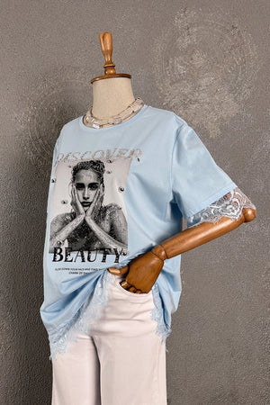 Dantel Detaylı T-shirt