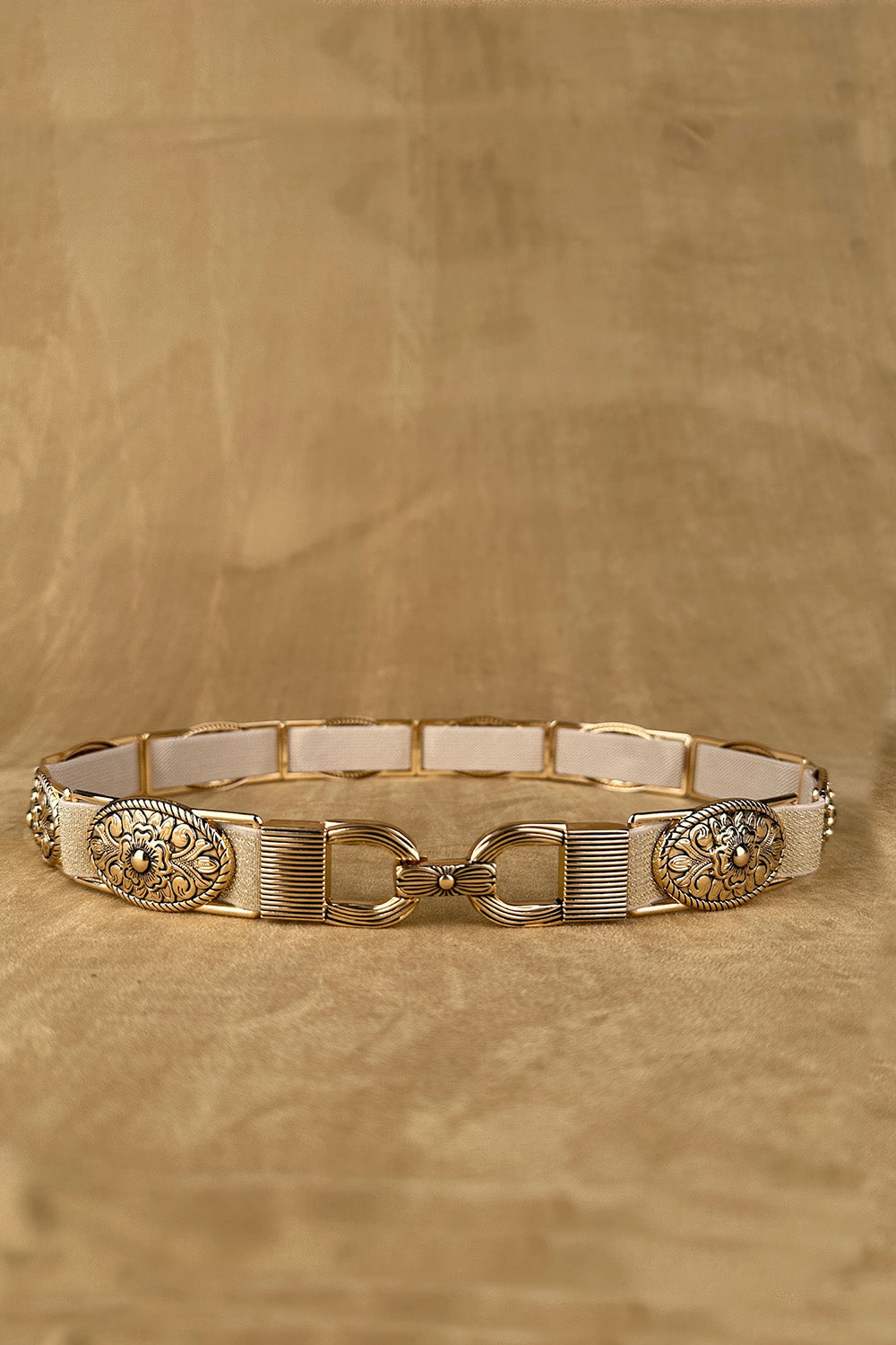 Vintage Oval Tokalı Elastik Kemer