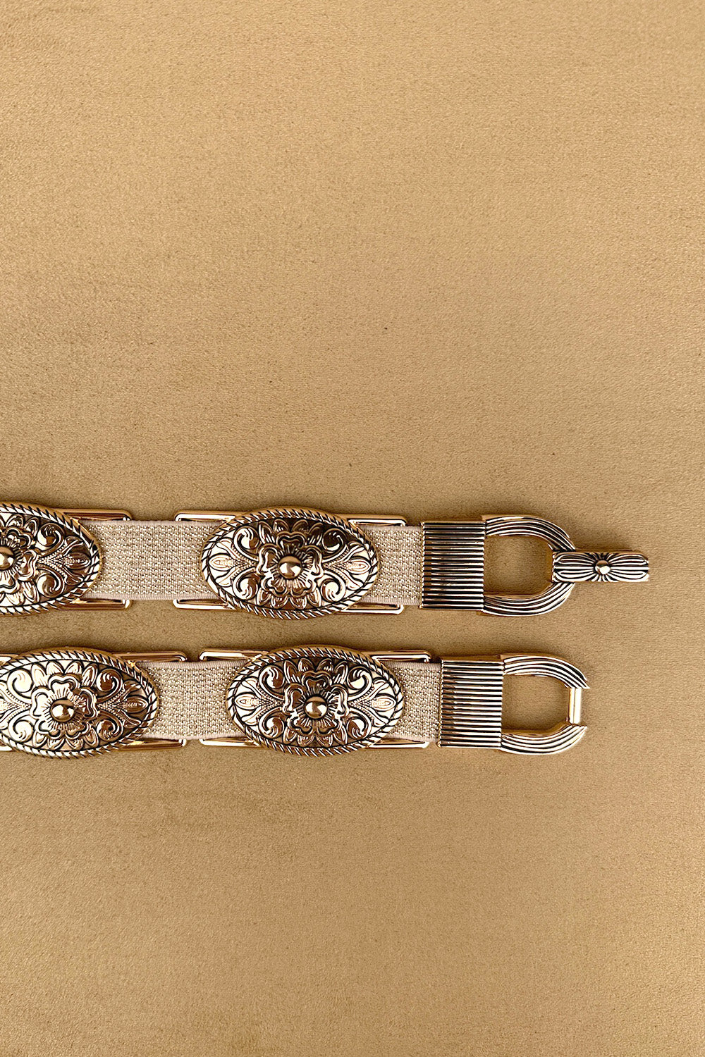 Vintage Oval Tokalı Elastik Kemer