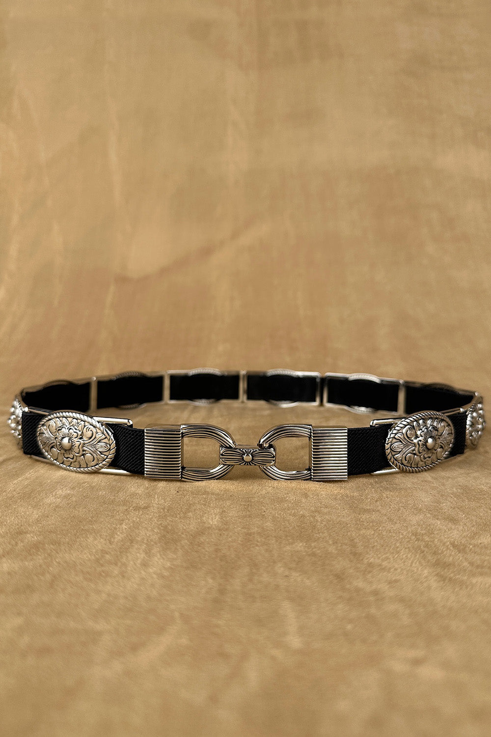 Vintage Oval Tokalı Elastik Kemer