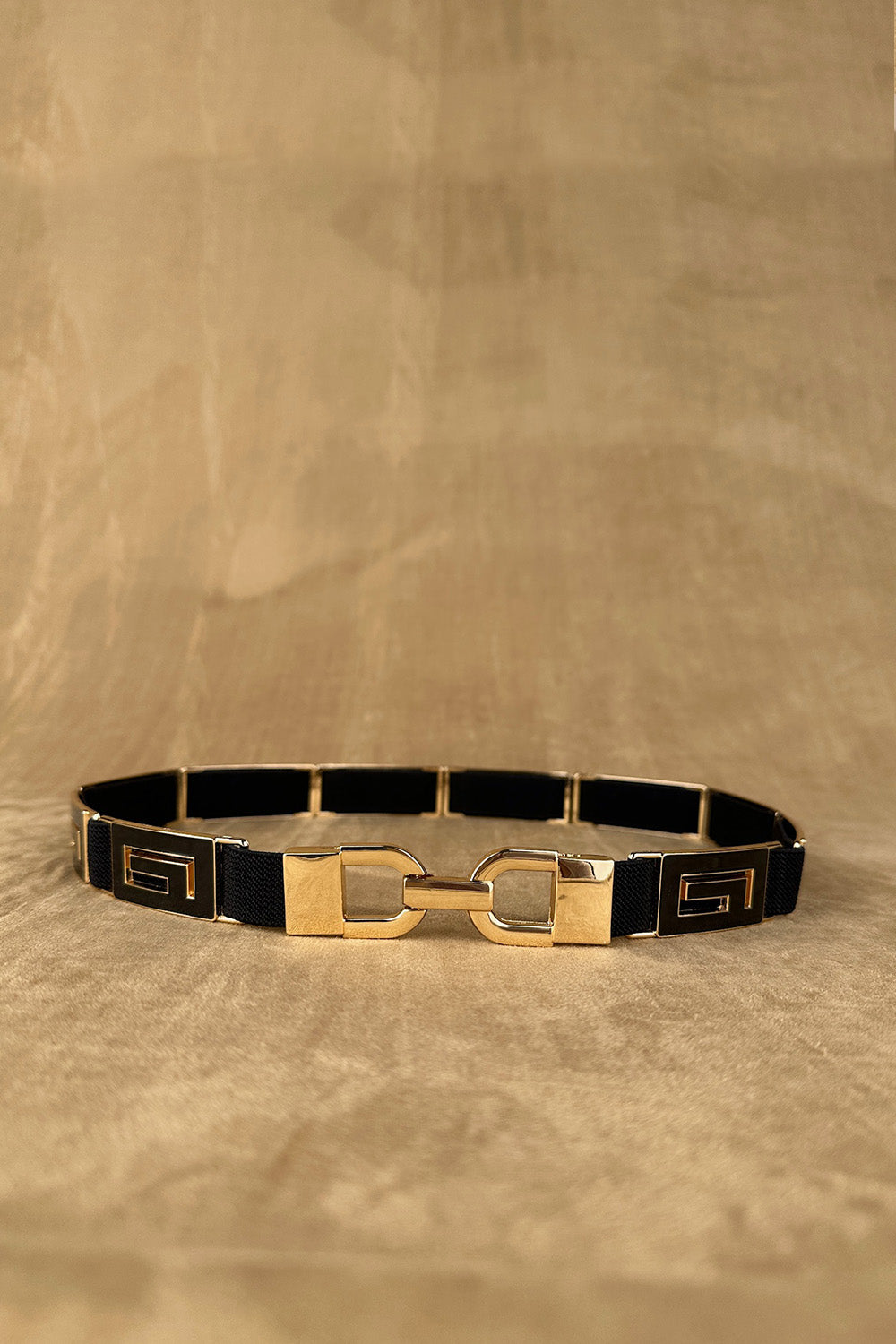 Geometrik Tokalı İnce Elastik Kemer