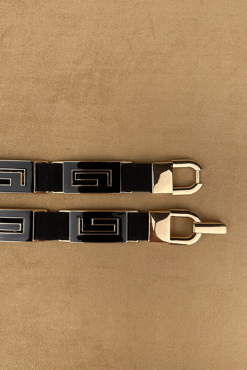 Geometrik Tokalı İnce Elastik Kemer