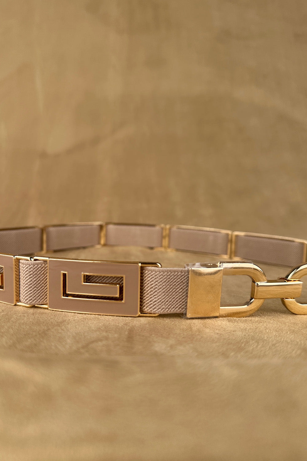 Geometrik Tokalı İnce Elastik Kemer